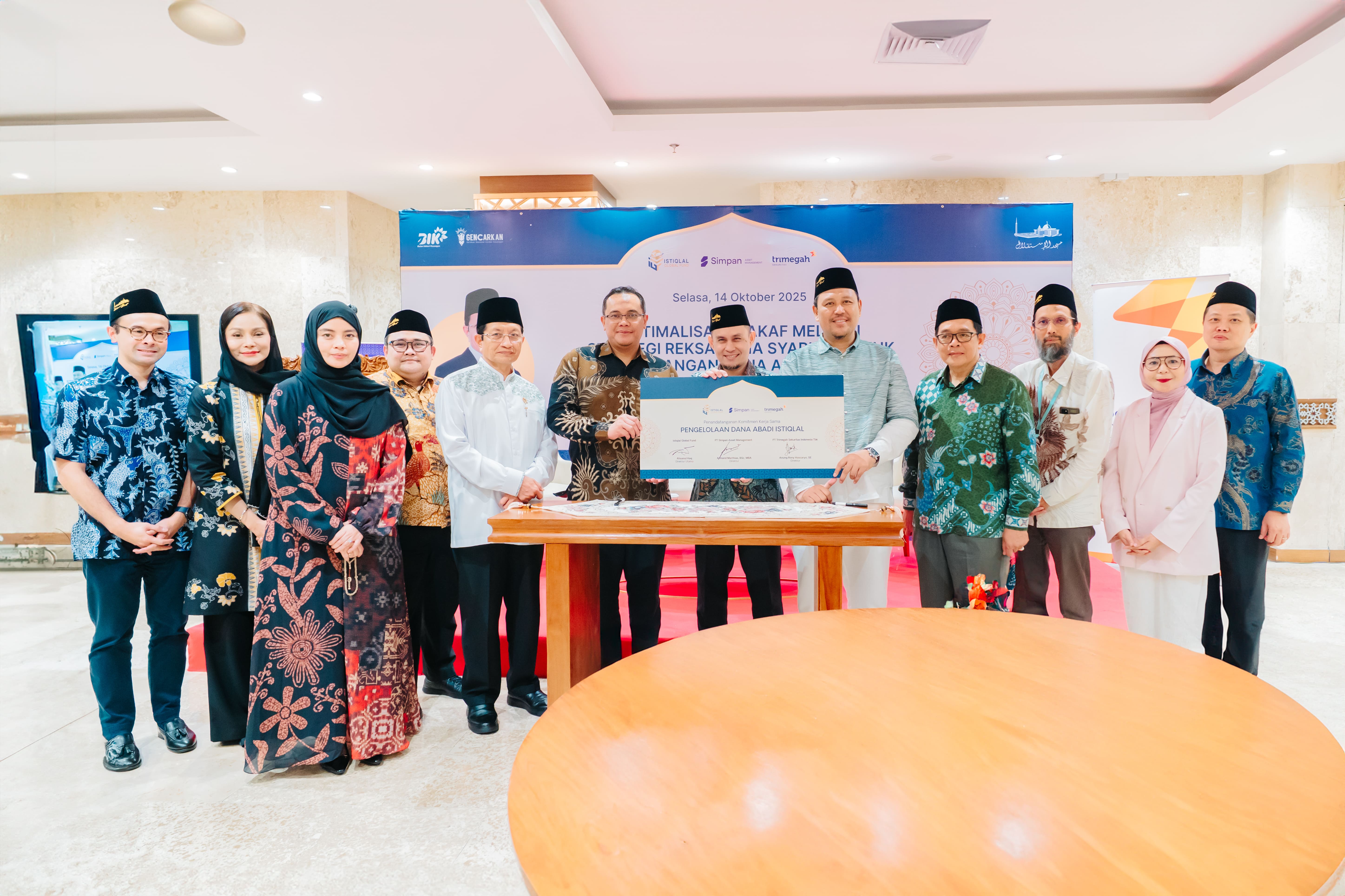 Masjid Istiqlal Kembangkan Dana Abadi Melalui Wakaf Produktif: Kerja Sama PT Simpan Asset Management dan PT Trimegah Sekuritas Indonesia Tbk